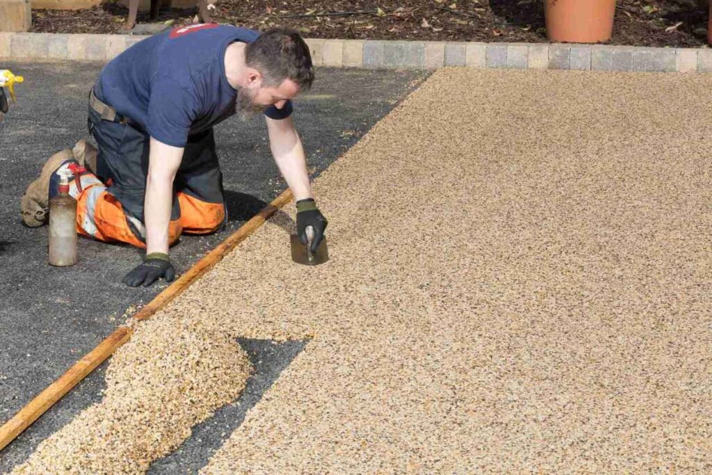Swansea resin driveway installation experts laying a new resin-bound driveway