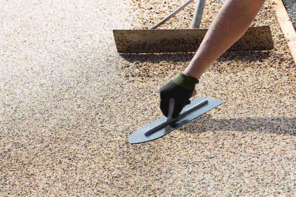 Resin driveway repair in progress in Swansea