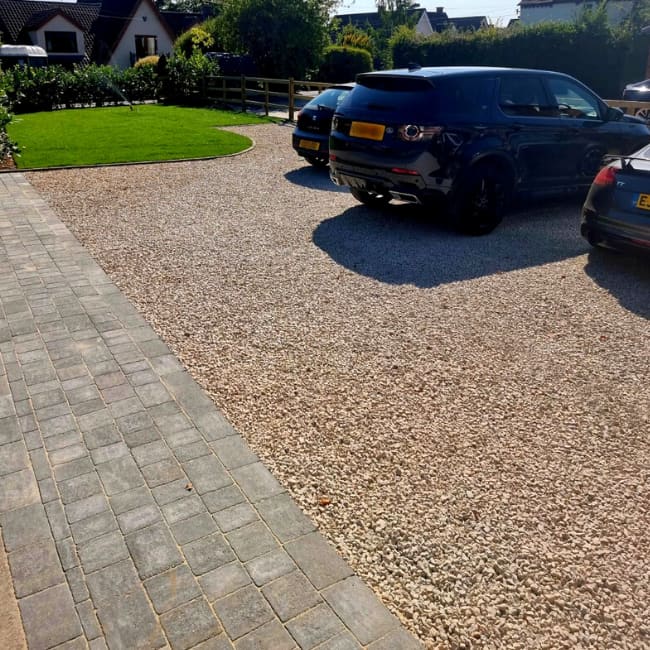 Gravel driveway installation by Tywi Valley Paving in Swansea