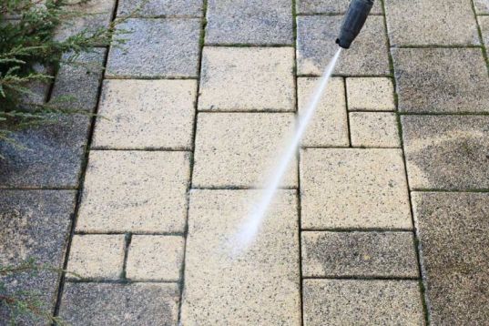 Professional patio pressure washing in Carmarthen