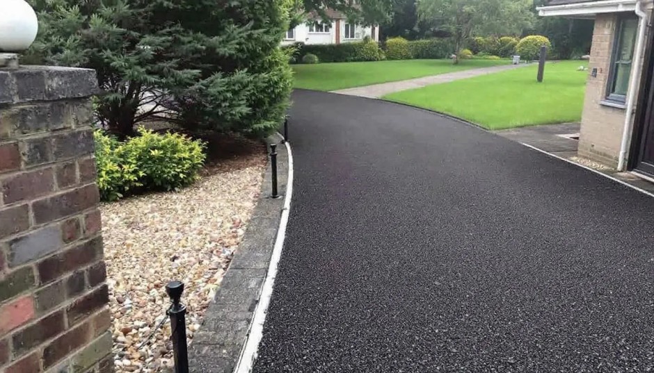 Freshly installed affordable tarmac driveway in Swansea