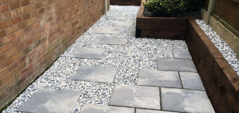 Professionally installed outdoor patio in Sketty with paving slabs and decorative edging